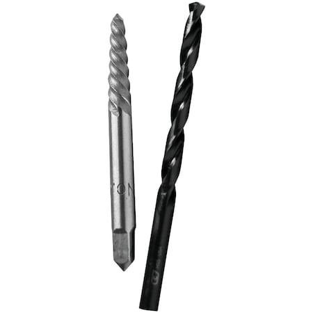Century Drill & Tool Century Drill & Tool No 4 Spiral Flute Screw Extractor & Drill Bit Combo 73504